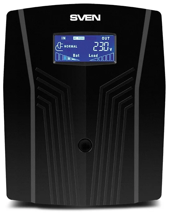Фото ИБП SVEN Pro 1500 (900Вт LCD USB RG-45 3 евро-розетки)