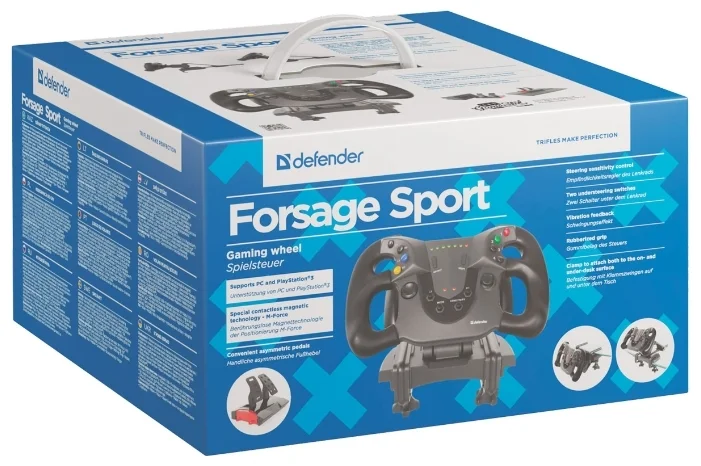 Картинка Руль игровой DEFENDER Forsage Sport