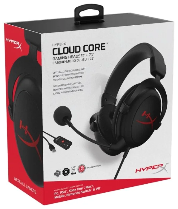Цена Наушники HyperX HX-HSCC-2-BK/WW Cloud Core 7.1