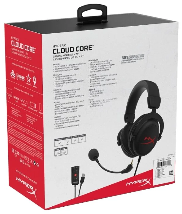 Купить Наушники HyperX HX-HSCC-2-BK/WW Cloud Core 7.1