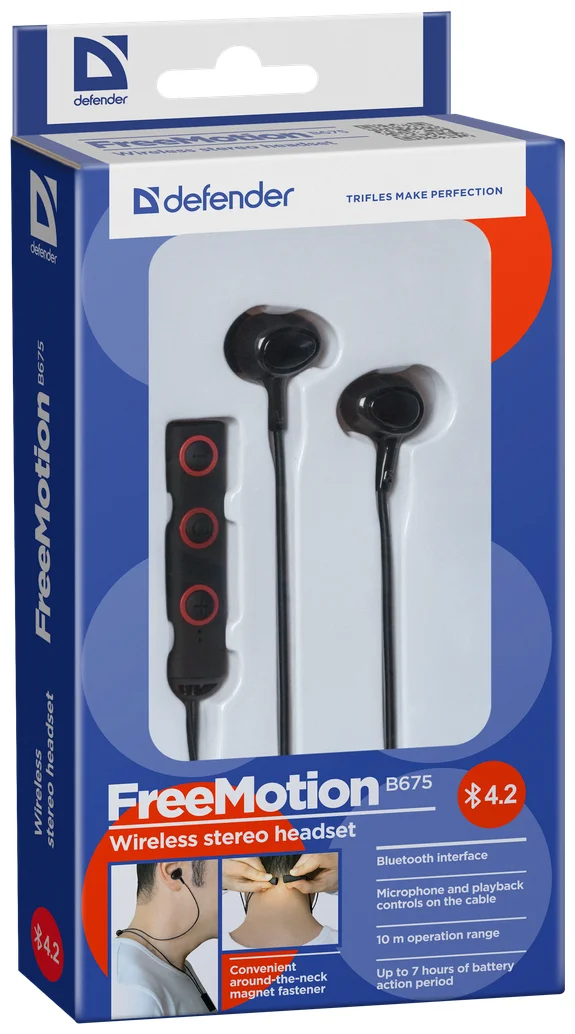 Купить Гарнитура DEFENDER FreeMotion B675 Black (63675)