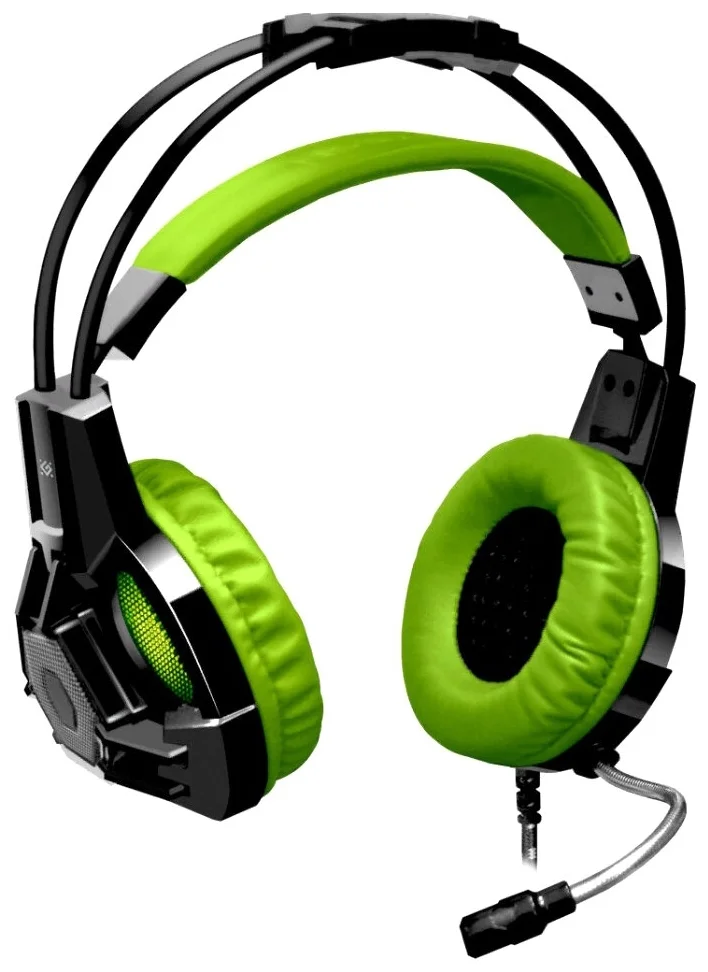 Фото Наушники DEFENDER Lester Black-Green