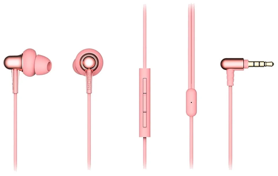 Картинка Наушники XIAOMI 1MORE Stylish Dual-dynamic Driver E1025 Pink