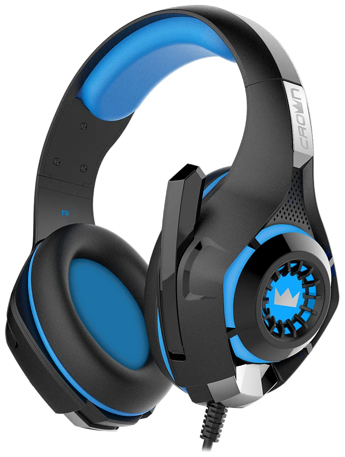 Фото Гарнитура CROWN CMGH-101T Black&blue