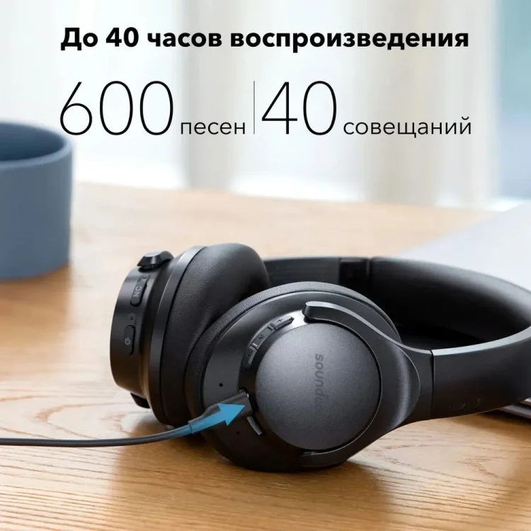 Картинка Наушники SOUNDCORE Q20+ A3045 BK (SDC-A3045H11-BK)