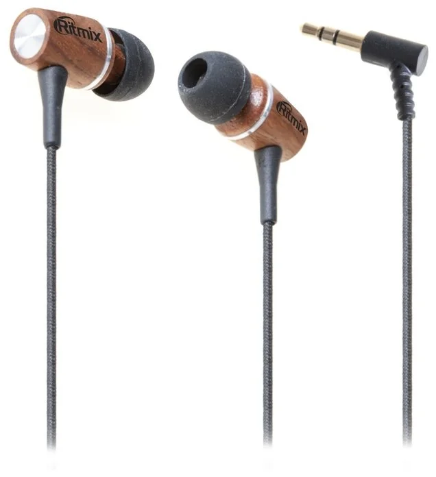 Фото Наушники RITMIX RH-160 Wooden Black