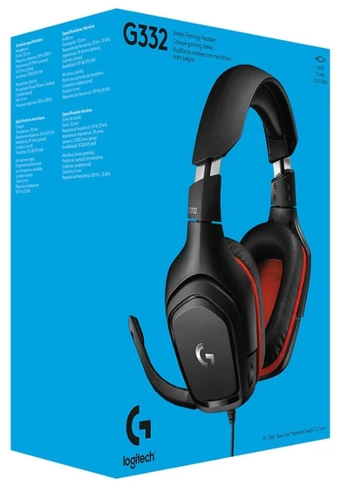 Картинка Гарнитура LOGITECH G332 Leatherette 981-000757