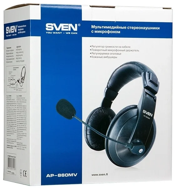 Картинка Наушники SVEN AP-860MV Black