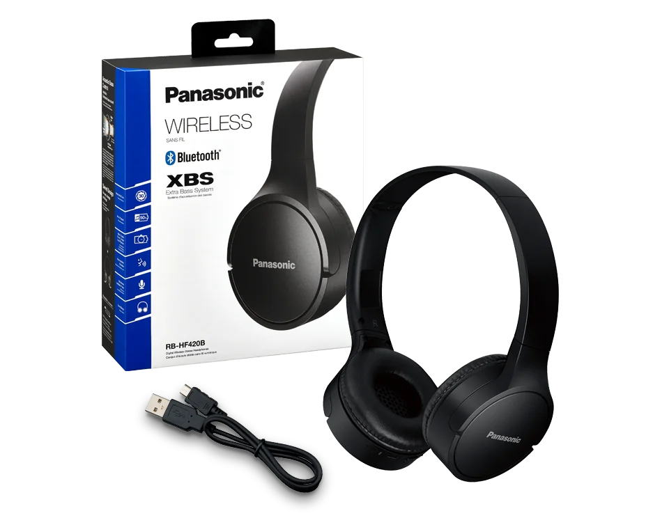 Картинка Наушники PANASONIC RB-HF420BGE-K