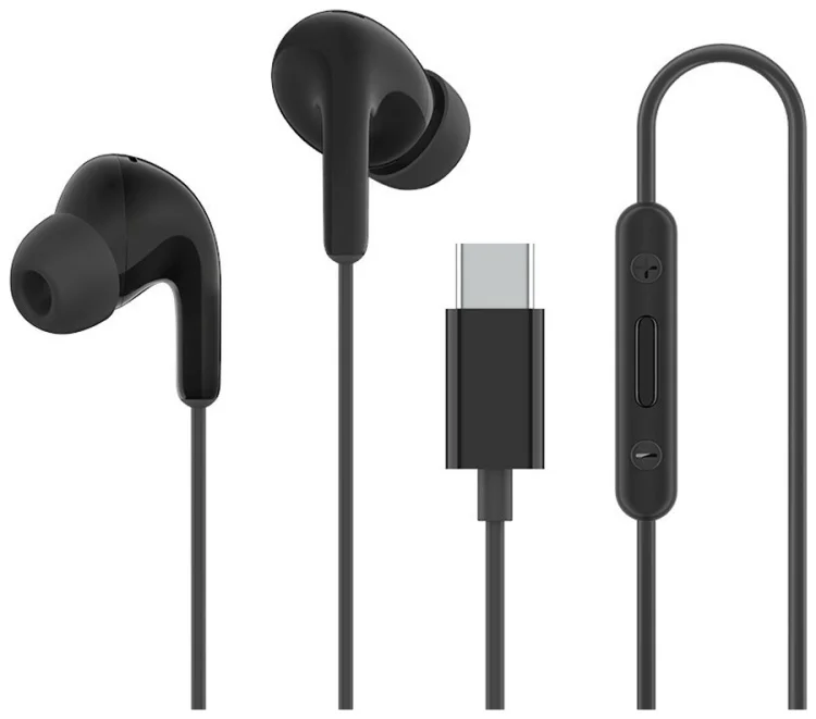 Фотография Наушники XIAOMI Type-C Earphones Black (M2413E1)