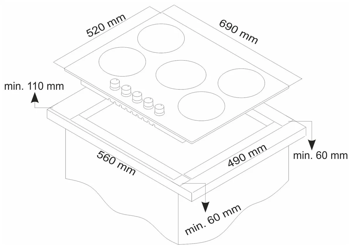 Купить Варочная поверхность SIMFER H70W51O517 Купить Варочная поверхность SIMFER H70W51O517