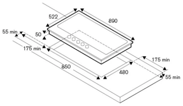 Фотография Варочная поверхность BERTAZZONI P905LPROX Фотография Варочная поверхность BERTAZZONI P905LPROX