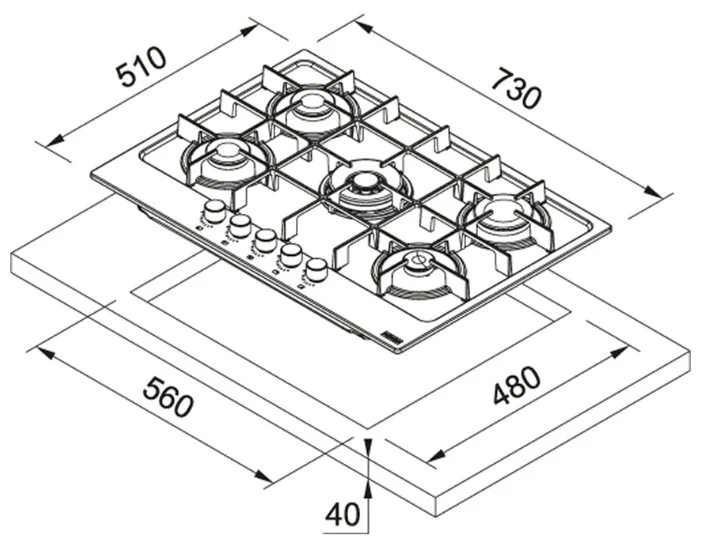 Фото Варочная поверхность FRANKE FHSM 755 4G DC XS C FHSM 755 4G DC XS C