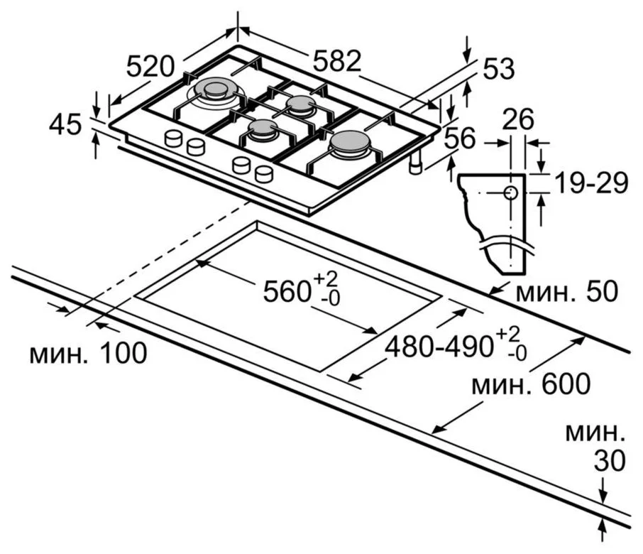 Фотография Варочная поверхность BOSCH PCI6A2B90R Фотография Варочная поверхность BOSCH PCI6A2B90R