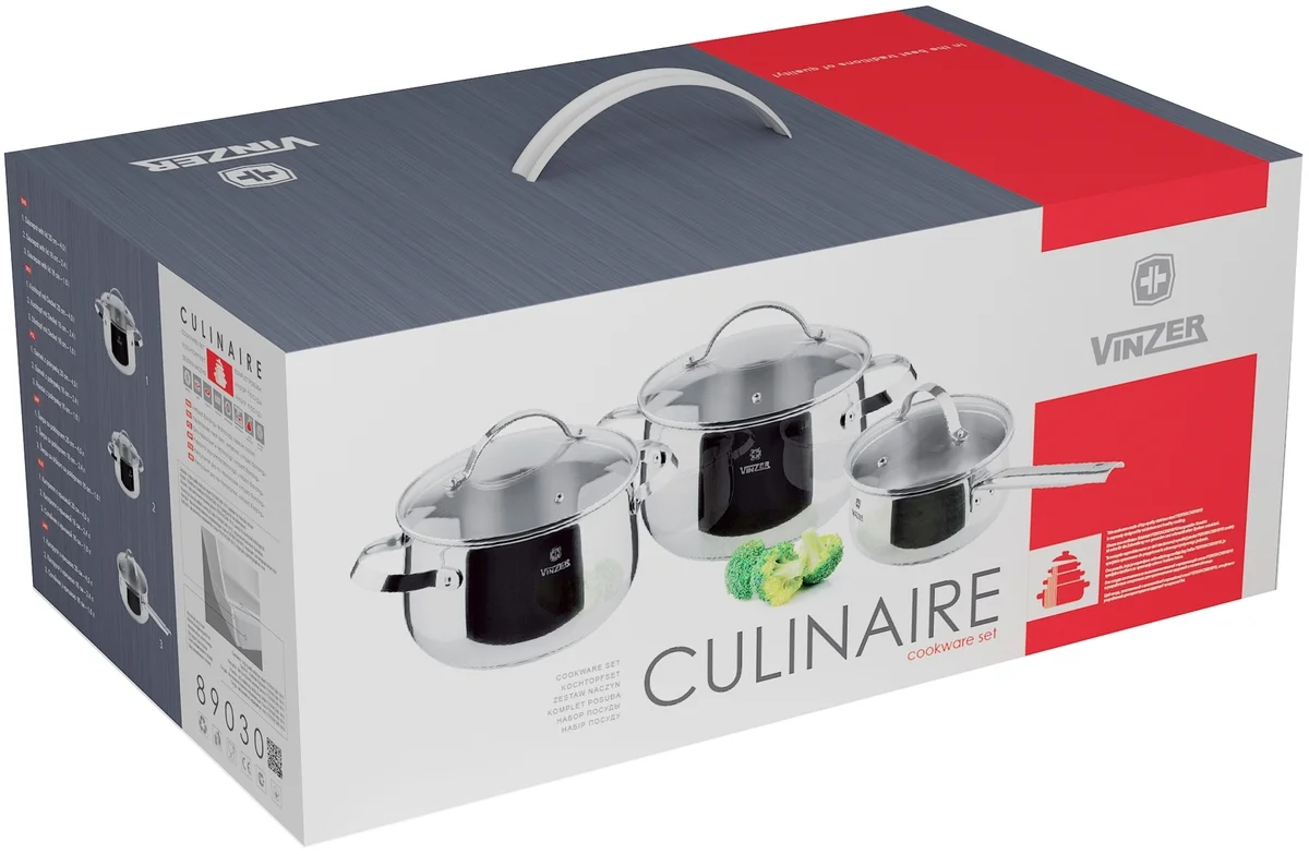 Набор посуды VINZER Culinaire 89030 (6 пр.) Казахстан