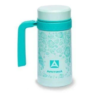 Кружка-термос ARCTICA с ручкой (0,5л)(10ч)(ситичко)(металл)-ракушки 412-500Р (R 84715)
