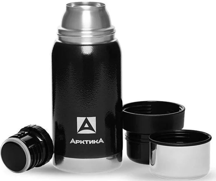 Фото Термос ARCTICA (0,9л)(28ч)(металл/эмаль)-черный 106-900Ч (R 84587)