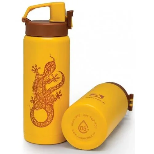 Фото Термос ARCTICA CITYTERM (0,5л)(8ч)(металл)(оранжевый)-ящерица 702-500Я (R 83783)