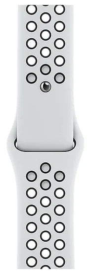 Фотография Смарт-часы APPLE Watch Nike Series 6 44mm Silver Aluminium, Pure Platinum Case/Black Nike Sport Band A2292 (MG293GK/A)