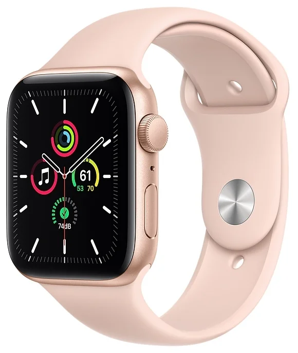 Смарт-часы APPLE Watch SE GPS 44mm Gold Aluminium Case with Pink Sand Sport Band - Regular, Model A2352