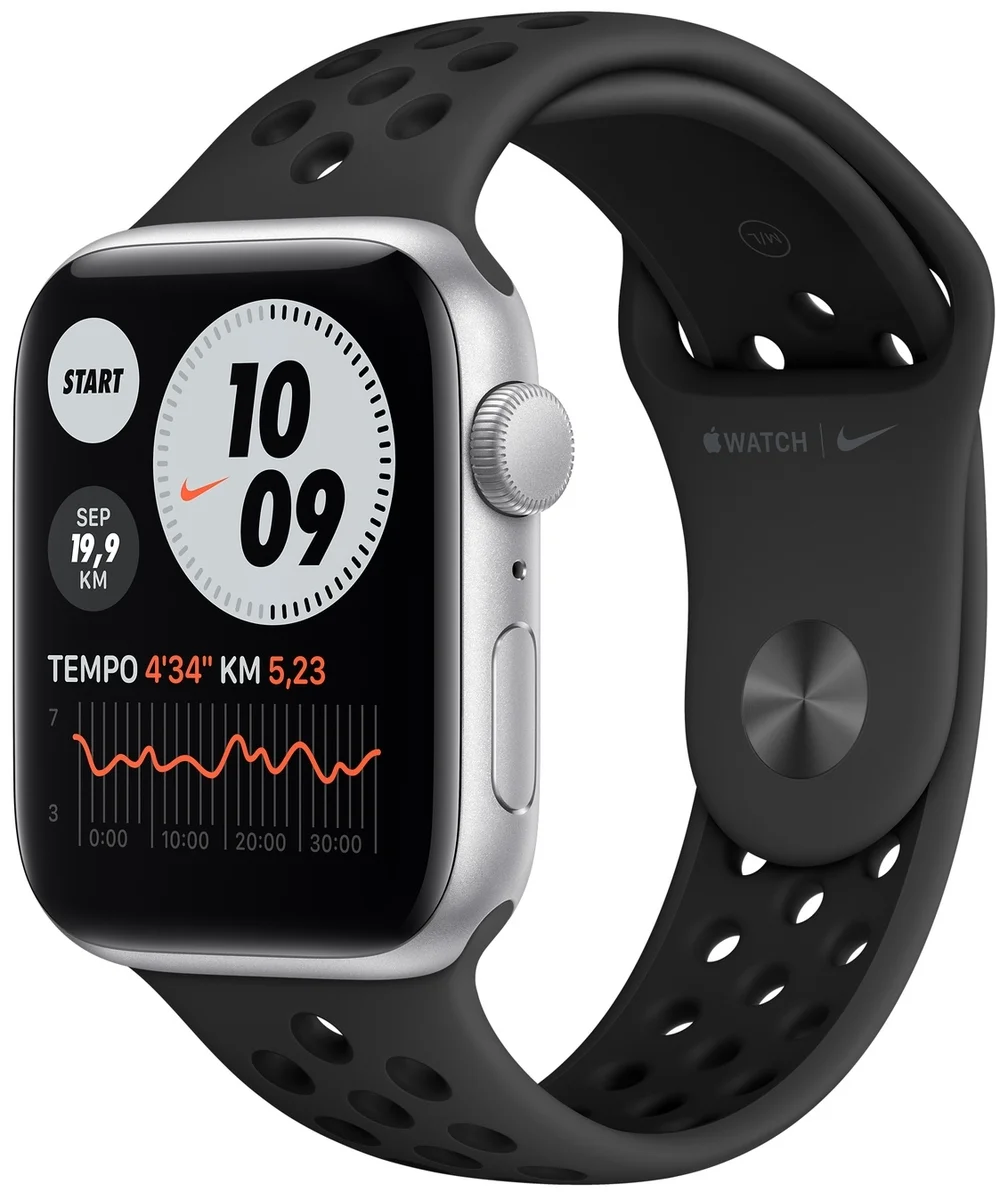 Смарт-часы APPLE Watch Nike Series 6 GPS 40mm Silver Aluminium Case with Pure Platinum/Black Nike Sport Band - Regular