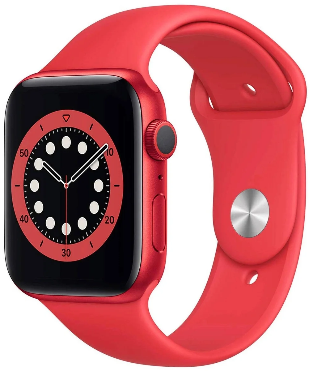 Фото Смарт-часы APPLE Watch Series 6 44mm Red Case/Red Sport Band A2292 (M00M3LL) Фото Смарт-часы APPLE Watch Series 6 44mm Red Case/Red Sport Band A2292 (M00M3LL)
