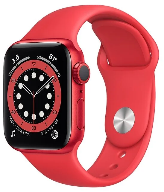 Фото Смарт-часы APPLE Series 6 GPS 40mm Red Case/Red Sport Band Regular A2291 (M00A3GK/A) Фото Смарт-часы APPLE Series 6 GPS 40mm Red Case/Red Sport Band Regular A2291 (M00A3GK/A)