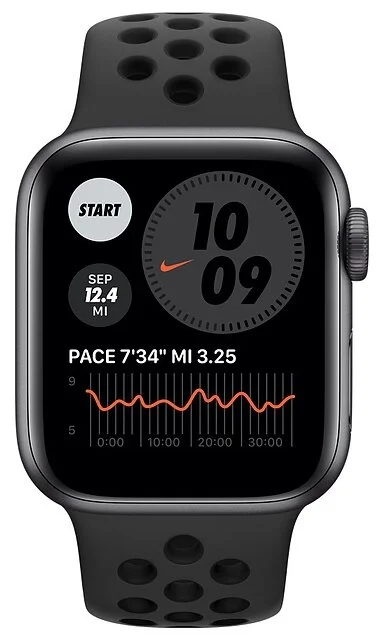 Фотография Смарт-часы APPLE Watch Nike Series 6 GPS 40mm Space Gray Case/Anthracite-Black Nike Sport Band Regular A2291 (M00X3GK/A) Фотография Смарт-часы APPLE Watch Nike Series 6 GPS 40mm Space Gray Case/Anthracite-Black Nike Sport Band Regular A2291 (M00X3GK/A)