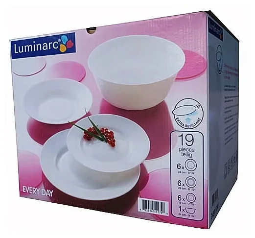 Фото Сервиз LUMINARC G05670 19 предм. белый EVERY DAY