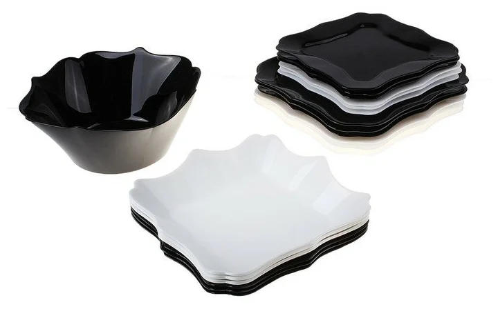 Сервиз LUMINARC E6195 19 предм. AUTHENTIC BLACK-WHITE