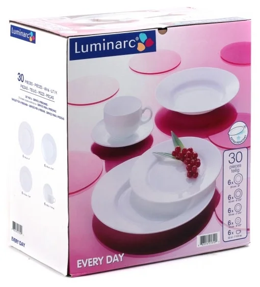 Фото Сервиз LUMINARC G5520 30 предм. белый EVERY DAY