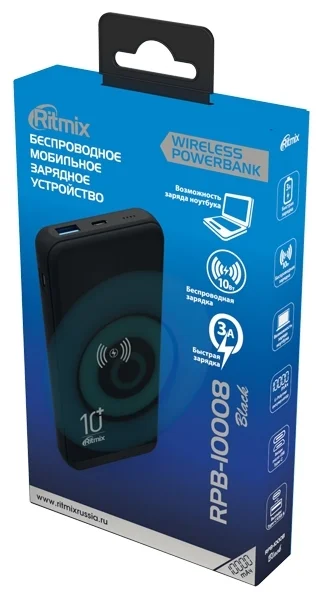 Фотография Power Bank RITMIX RPB-10008 Black