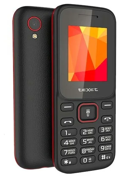 Фотография Мобильный телефон TEXET TM-124 Black-Red