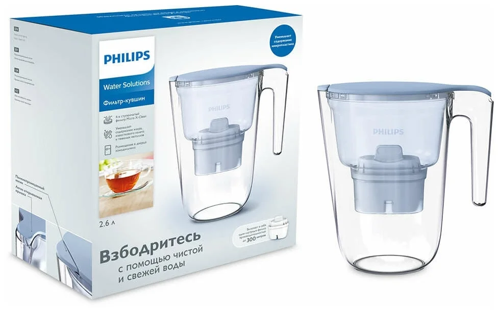 Цена Фильтр-кувшин для воды PHILIPS AWP2935GNT/10