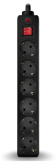 Фото Сетевой фильтр SVEN Surge Protector Optima (1.8 метров/6 розеток) Black