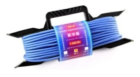 Фото Удлинитель Power Cube 10м рамка морозостойкий PC-E1-F-10-R 6А/1.3кВт Blue