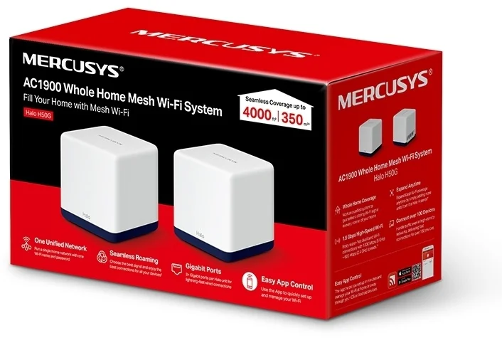 Фотография Mesh-система MERCUSYS Halo H50G (2-pack)