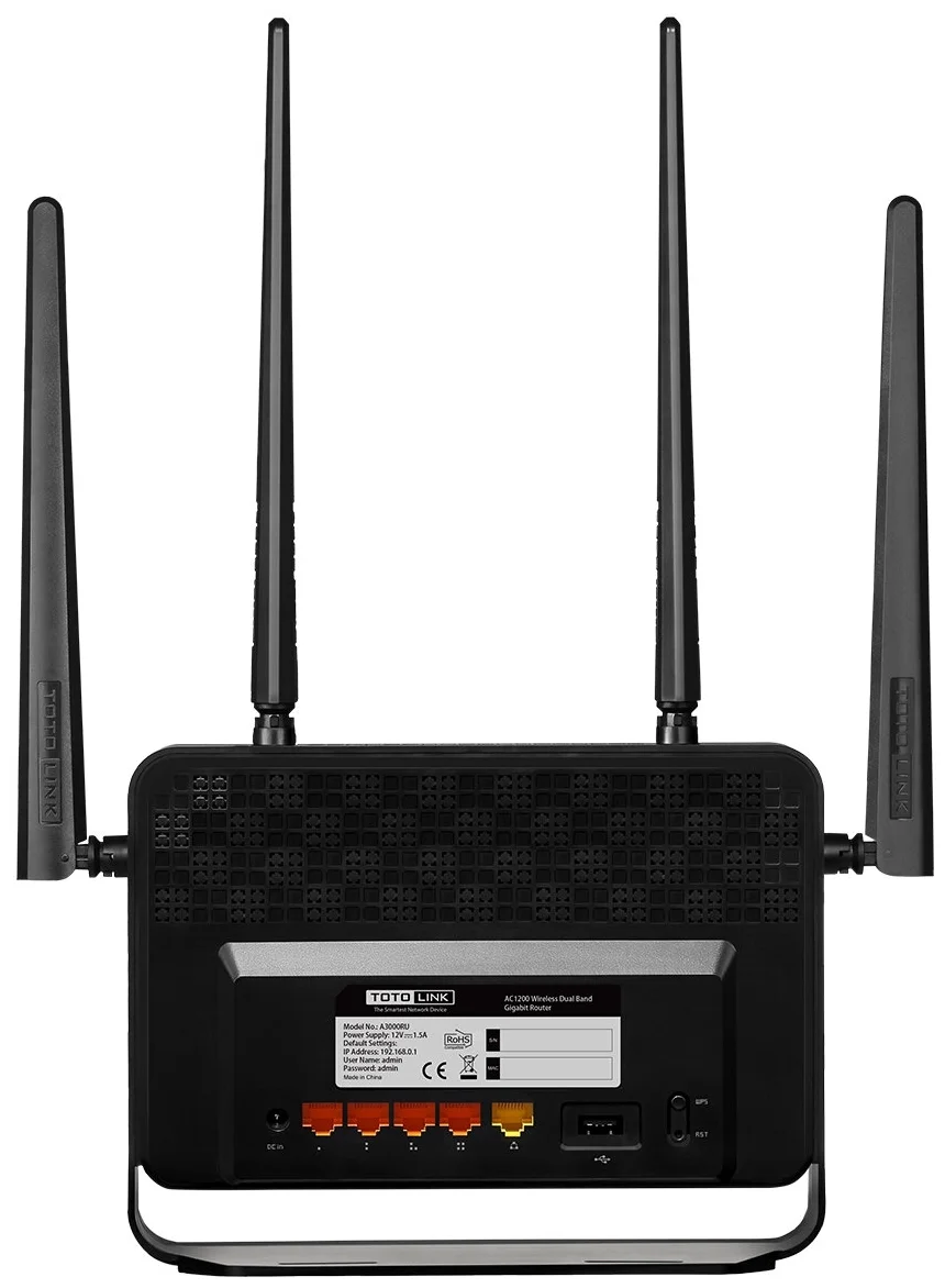 Картинка Роутер TotoLink A3000RU WiFi 5