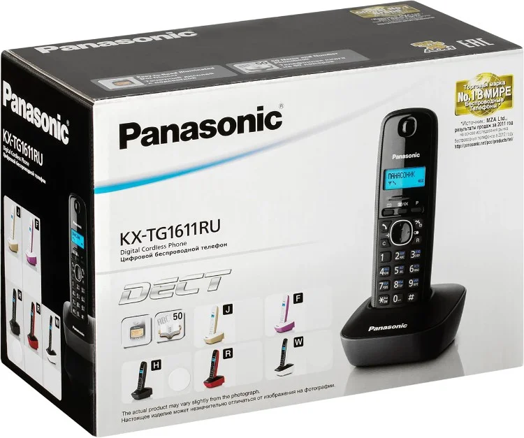 Картинка Радиотелефон PANASONIC KX-TG 1611 RUH