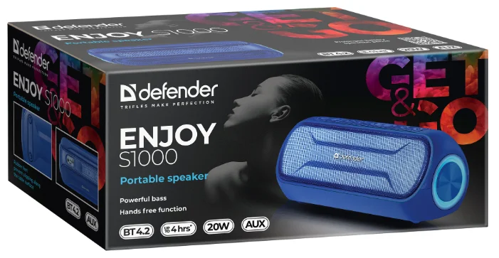 Портативная аккустика DEFENDER Enjoy S1000 Blue заказать