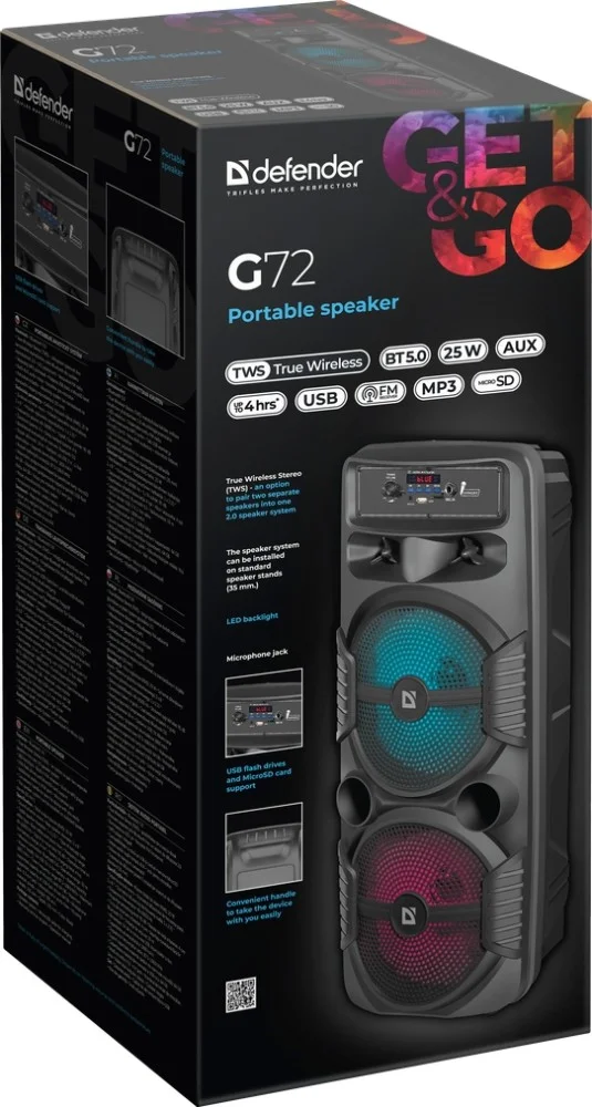 Фотография Портативная акустика DEFENDER G72 (65172)