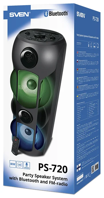 Портативная акустика SVEN PS-720 Black Казахстан