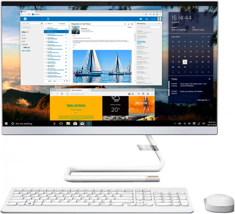 Моноблок Lenovo Ideacenter AIO3 24 FHD IPS Intel® Core™ i5 1035G4/8Gb/SSD 256Gb/Dos/White(F0FR008LRK)