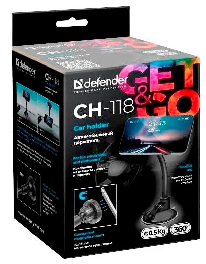 Цена Держатель автомобильный DEFENDER CH-118 Black