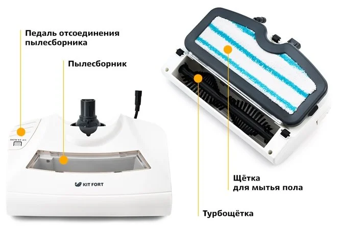 Фотография Швабра паровая Kitfort KT-1010