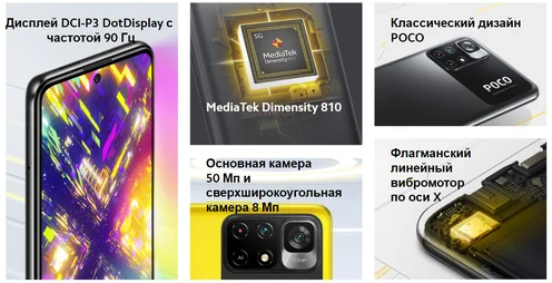 Смартфон XIAOMI Poco M4 Pro 6/128Gb Yellow Казахстан