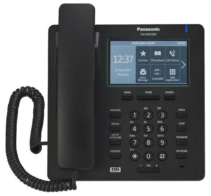 Фото Проводной SIP-телефон PANASONIC KX-HDV330RUB