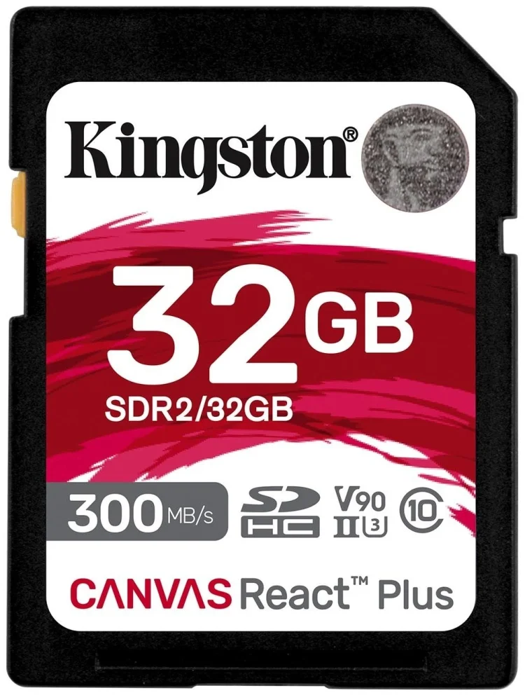 Карта памяти KINGSTON SDR2/32Gb Canvas React Plus UHS-II + USB Adapter