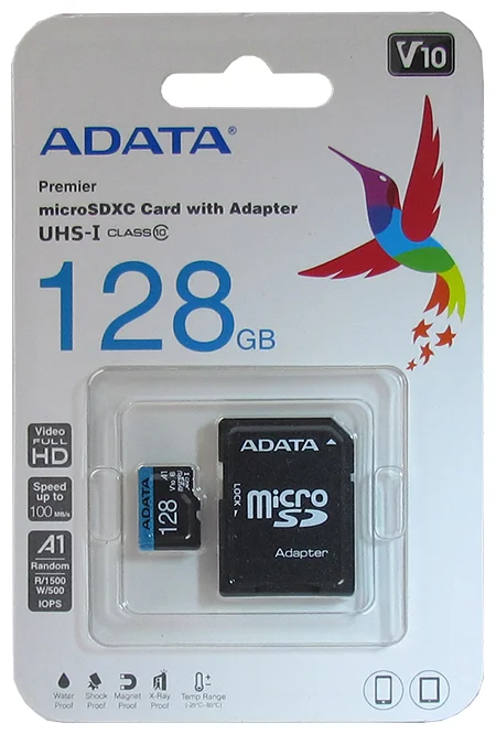 Картинка Карта памяти ADATA AUSDX128GUICL10A1-RA1