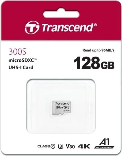 Фотография Карта памяти TRANSCEND MicroSDHC 128 GB UHS-I class 1 + A (TS128GUSD300S)